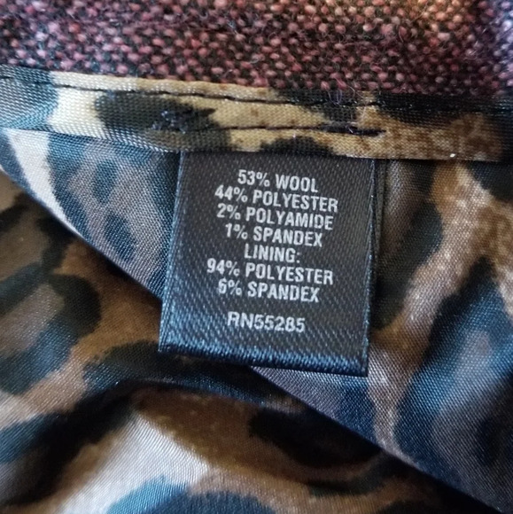 Express Design Studio Editor Cropped Plum Tweed Slacks - Picture 6 of 6